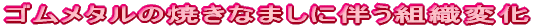 ゴムメタルの焼きなましに伴う組織変化